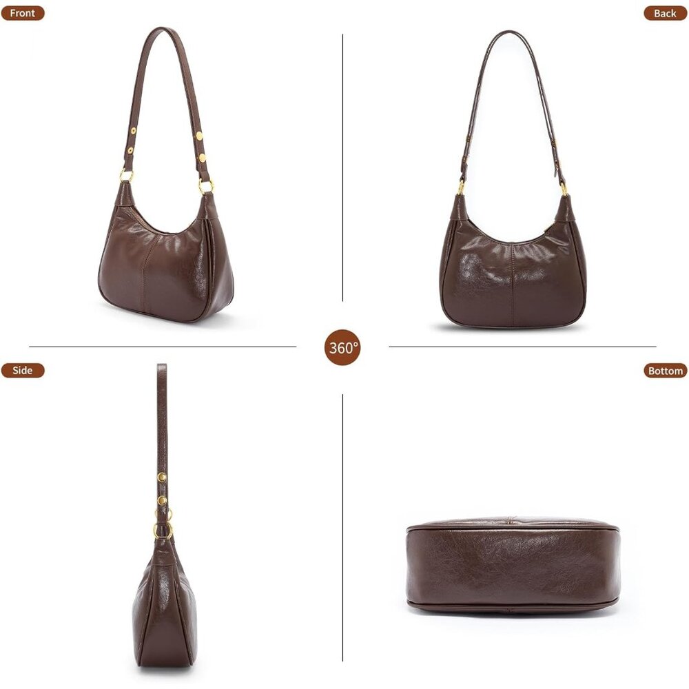 Versatile Crescent Shaped Purse - Stylish Vegan L… - image 6